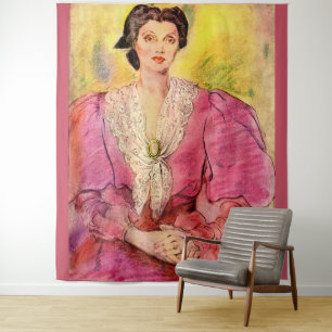 Tapiz dama rosa