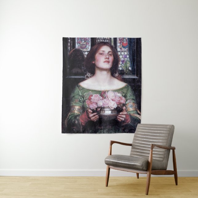 Tapiz Dama y Rosas, John William Waterhouse (In situ)