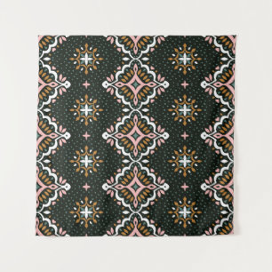 Tapiz Damasco Oriental: Mosaico Talavera Vintage.