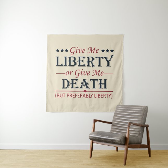 Tapiz Dame libertad o muerte 4 de julio (In situ)