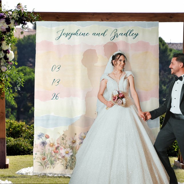 Tapiz Dancing Couple Personalized Wedding Backdrop (Subido por el creador)
