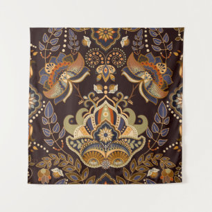 Tapiz Dark Paisley: Indio floral sin soldadura.