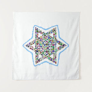 Tapiz David Star hecho con piedras angulares