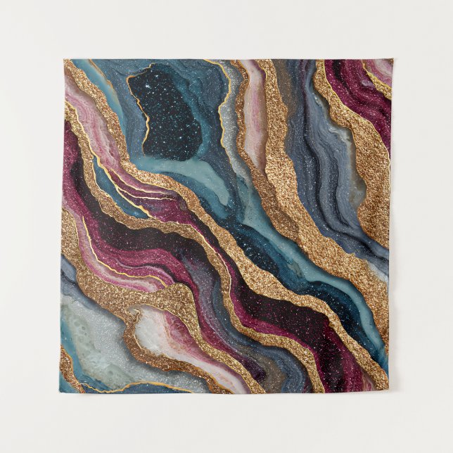 Tapiz de Ágata Brillante Boho (Anverso)