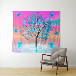 Tapiz de amanecer de árbol cristalino