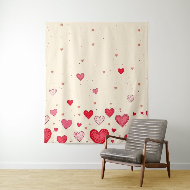 Tapiz de Amor, Corazones, San Valentín, Boda (In situ)