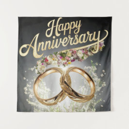 Tapiz de aniversario feliz