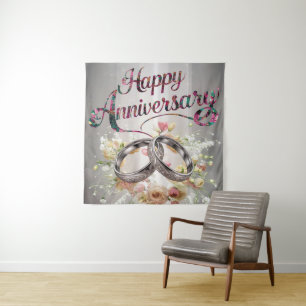 Tapiz de aniversario feliz