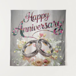 Tapiz de aniversario feliz