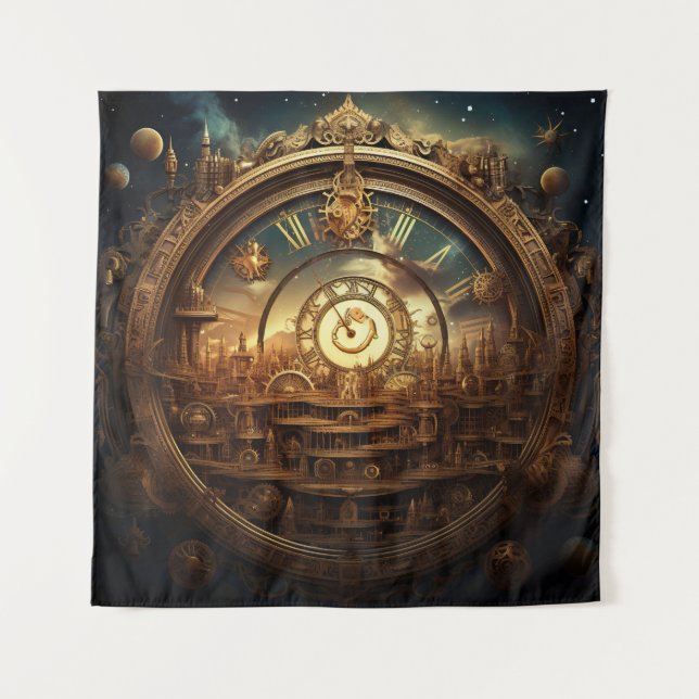 Tapiz de Arte Celeste Steampunk (Anverso)