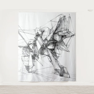 Tapiz de arte de Mecha de Ciencia Ficción