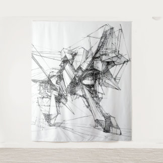 Tapiz de arte de Mecha de Ciencia Ficción