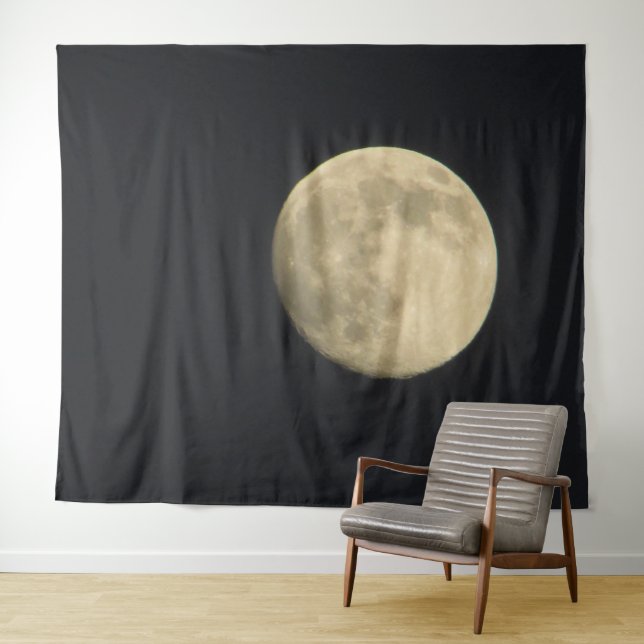 Tapiz de arte de pared de fotografía de luna compl (In situ (horizontal))