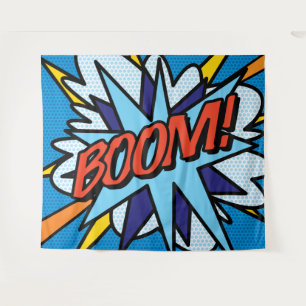Tapiz de arte pop de cómic moderno BOOM
