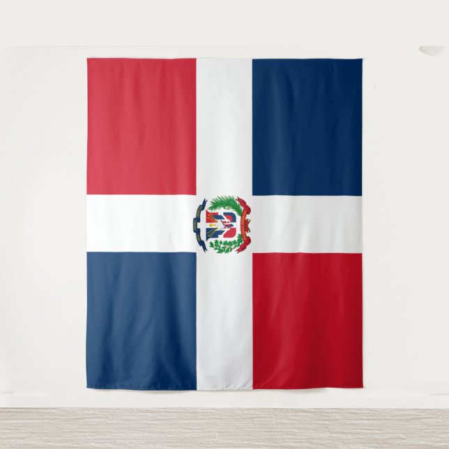 Tapiz de bandera de República Dominicana (Anverso)