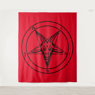 Tapiz de Baphomet Rojo