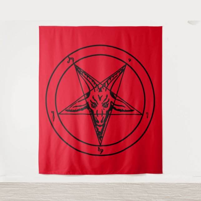 Tapiz de Baphomet Rojo (Anverso)