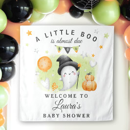 Tapiz de bienvenida para baby shower de Halloween