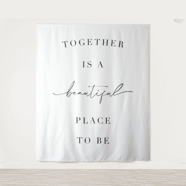 Tapiz de Boda de banner de fondo de presupuesto (Anverso)