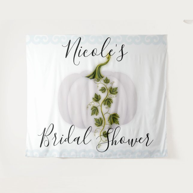 Tapiz de Boda Otoñal Chic de Libro Ilustrado de Ca (Anverso (horizontal))