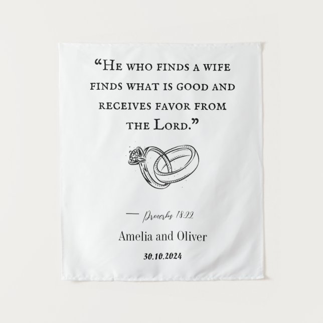 Tapiz de Boda Personalizado (Anverso)