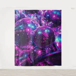 Tapiz de bolas de disco de color neón