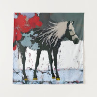 Tapiz de caballo floral