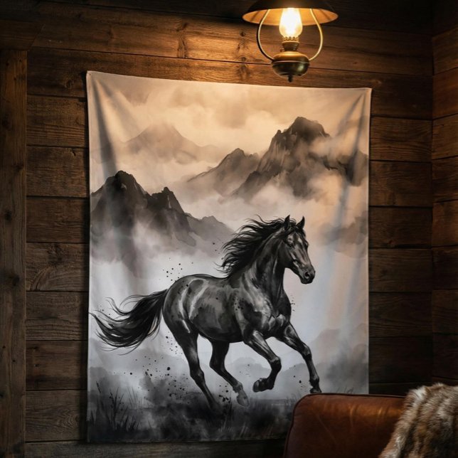 Tapiz de Caballo Salvaje | Arte Mountain Ink (Subido por el creador)