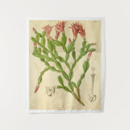 Tapiz de cactus navideños vintage