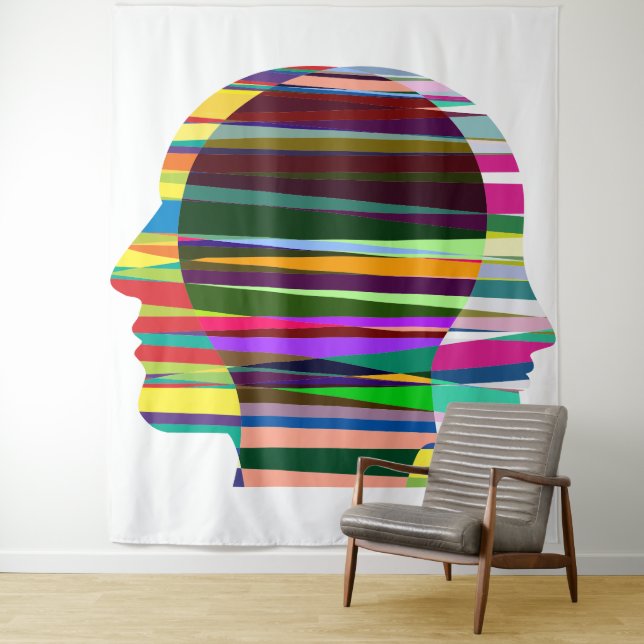 Tapiz de caras coloreadas (In situ)