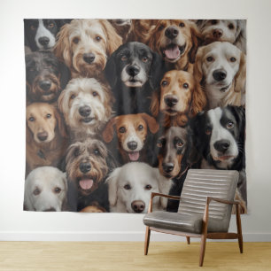 Tapiz De Caras De Perro