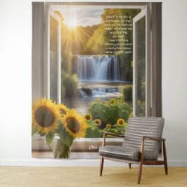 Tapiz de cascada de girasoles esperanzador