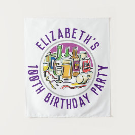 Tapiz de Celebración de Cumpleaños Número 100