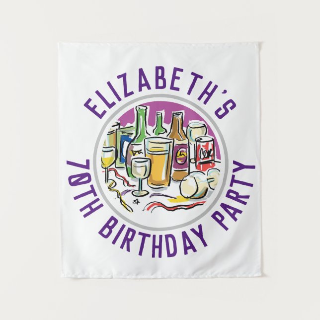 Tapiz de celebración de cumpleaños número 70 (Anverso)