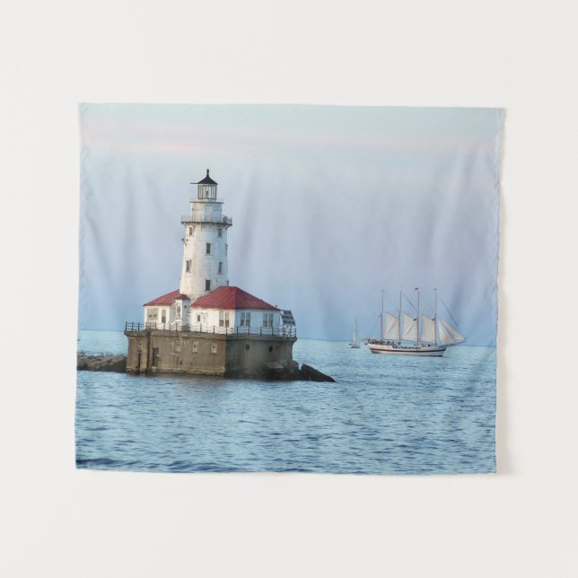 tapiz de Chicago Bkw Light & WIndy II (Anverso (horizontal))