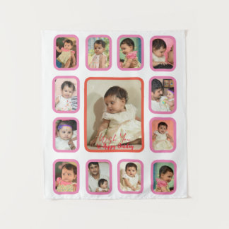 Tapiz de collage de fotos para bebé de 12 meses