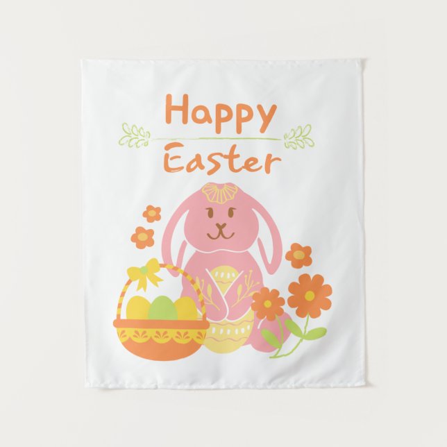 Tapiz de conejo de Pascua Feliz (Anverso)