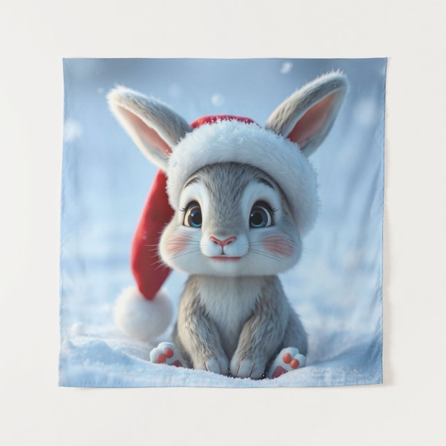 Tapiz de conejo de Santa Hat (Anverso)