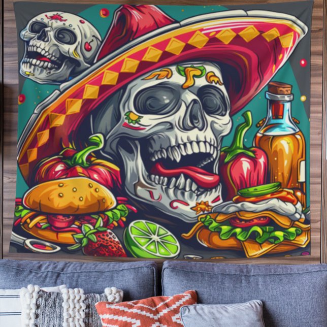 Tapiz de cráneo de Cinco de Mayo personalizado (Subido por el creador)