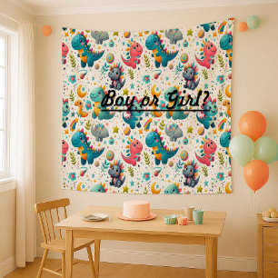 Tapiz de Dinosaio Bebé Adorable para Habitación de