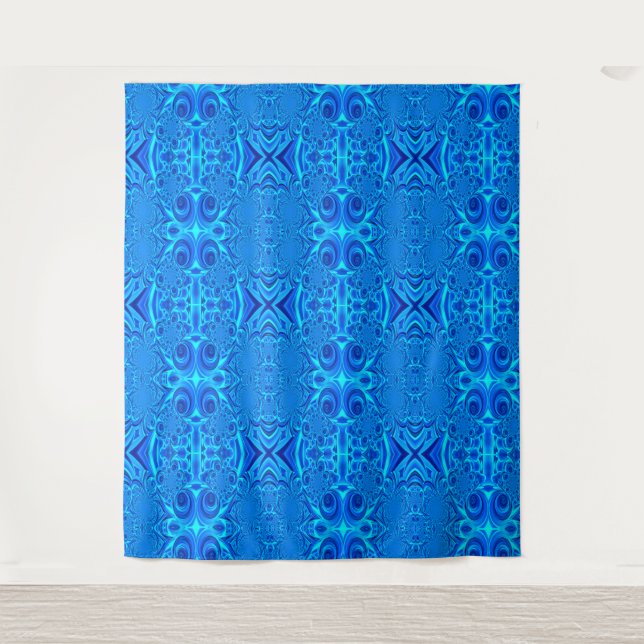 Tapiz de diseño de Blue Swirl (Anverso)