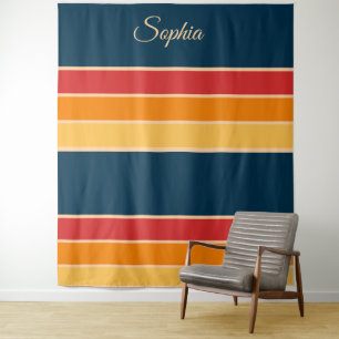 Tapiz de diseño de franjas coloreadas de inspiraci