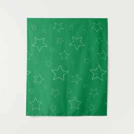 Tapiz de estrellas verdes