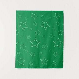 Tapiz de estrellas verdes
