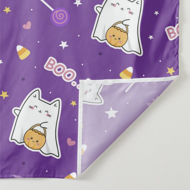 Tapiz de fantasma para gatos de Halloween (Detalle)