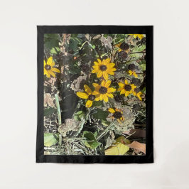 Tapiz de flores amarillas agrupadas