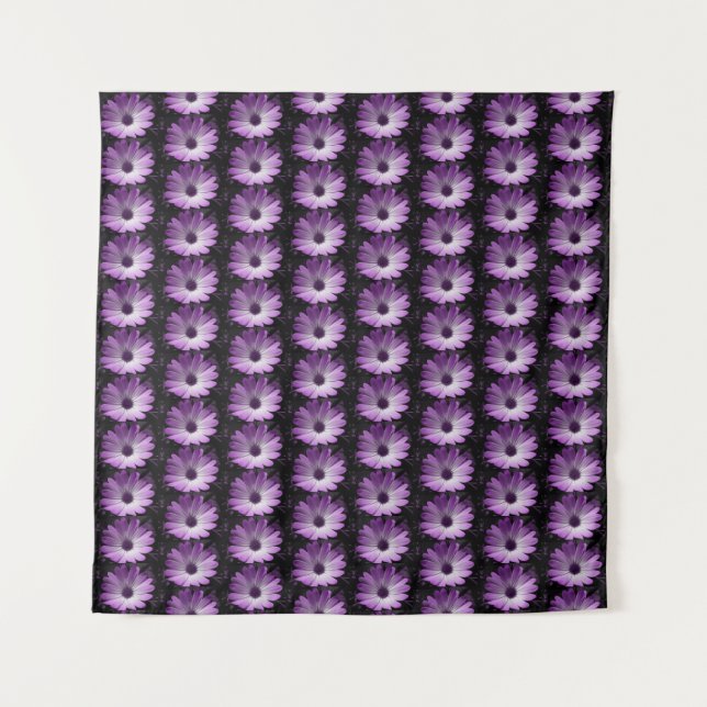 Tapiz de flores moradas de margarita (Anverso (horizontal))