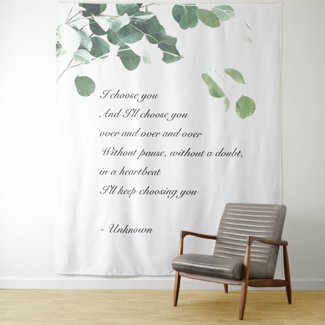 tapiz de fondo boda acuarela eucalipto (In situ)