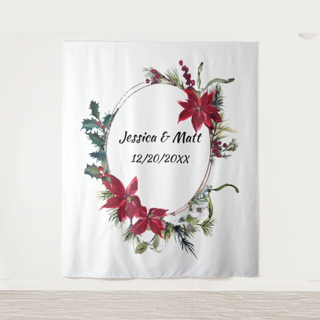 Tapiz de fondo de Boda de navidades (Anverso)