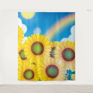 Tapiz de fondo de fotografía de girasol divertido